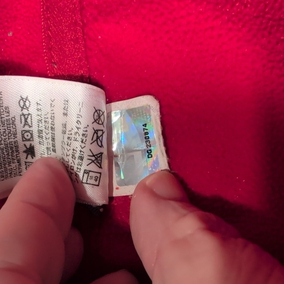 The North Face Red Quarter Zip Pullover Fleece TKA 100 - Picture 3 of 9